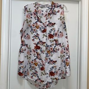 Lyking XXL sleeveless tunic, blouse floral